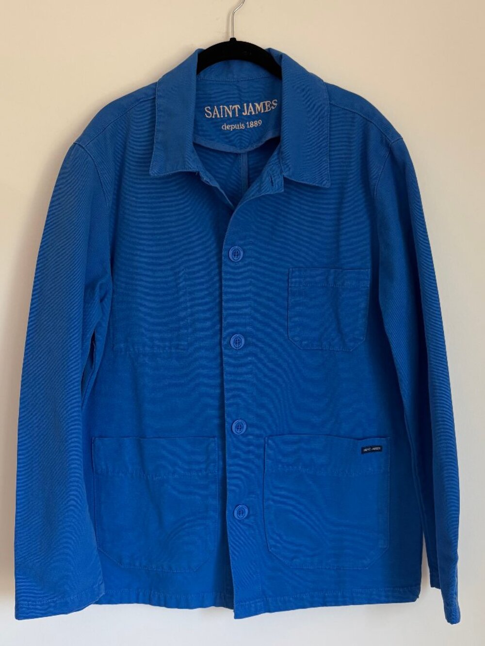 Saint James SIROCCO II Navy French Chore Jacket I Mer Blue I NWOT I